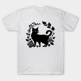 Cat Floral T-Shirt